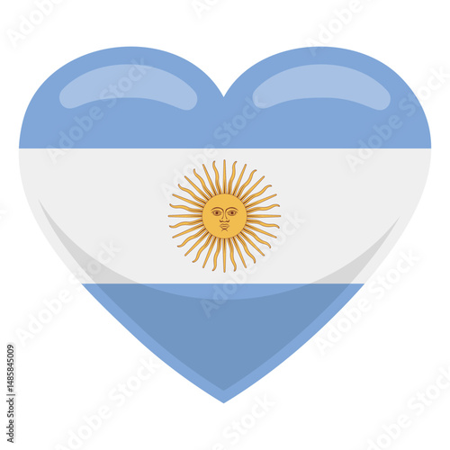 Argentina heart flag