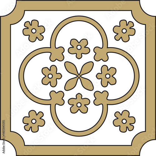 Vector gold and black ancient Roman ornament elements. Classic European parts of patterns. Lili and Krovns
