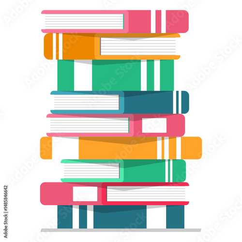 Pile of books vector