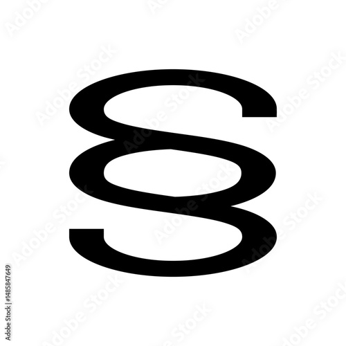 Illustration of a black paragraph symbol on a white background forming a legal and textual representation