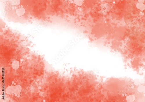 Abstract Splashed Red Watercolour Background
