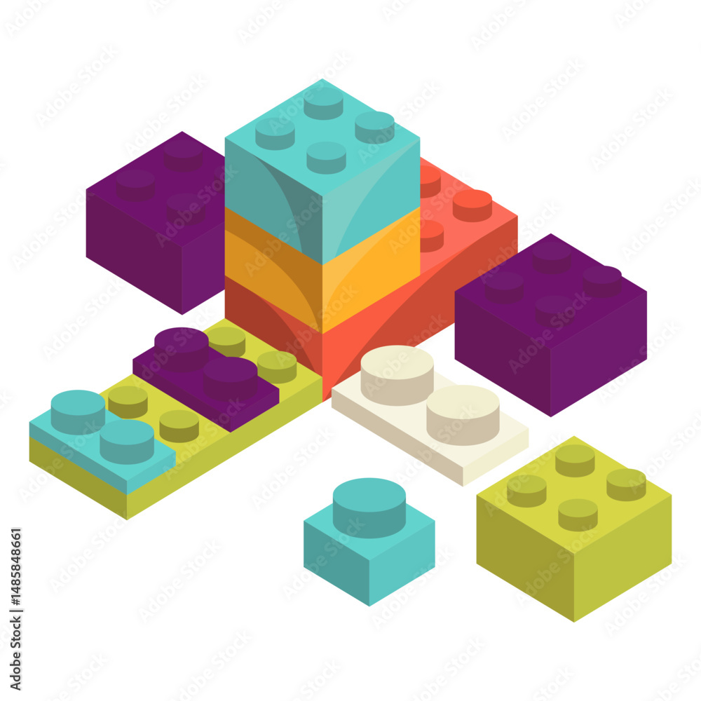 Obraz premium Brick toy pretty