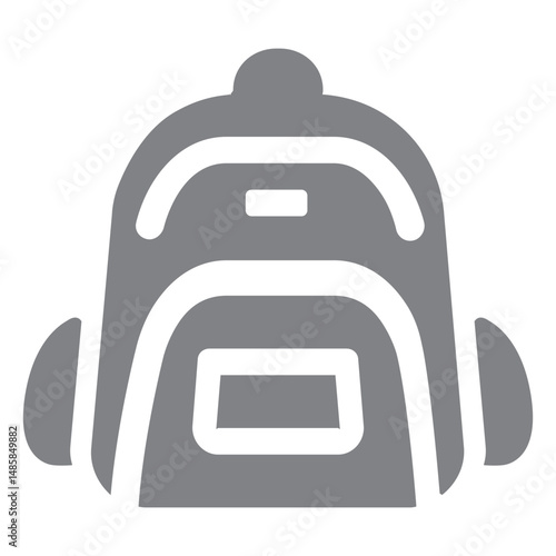 School backpack flat icon school