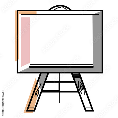 Artist easel stroke