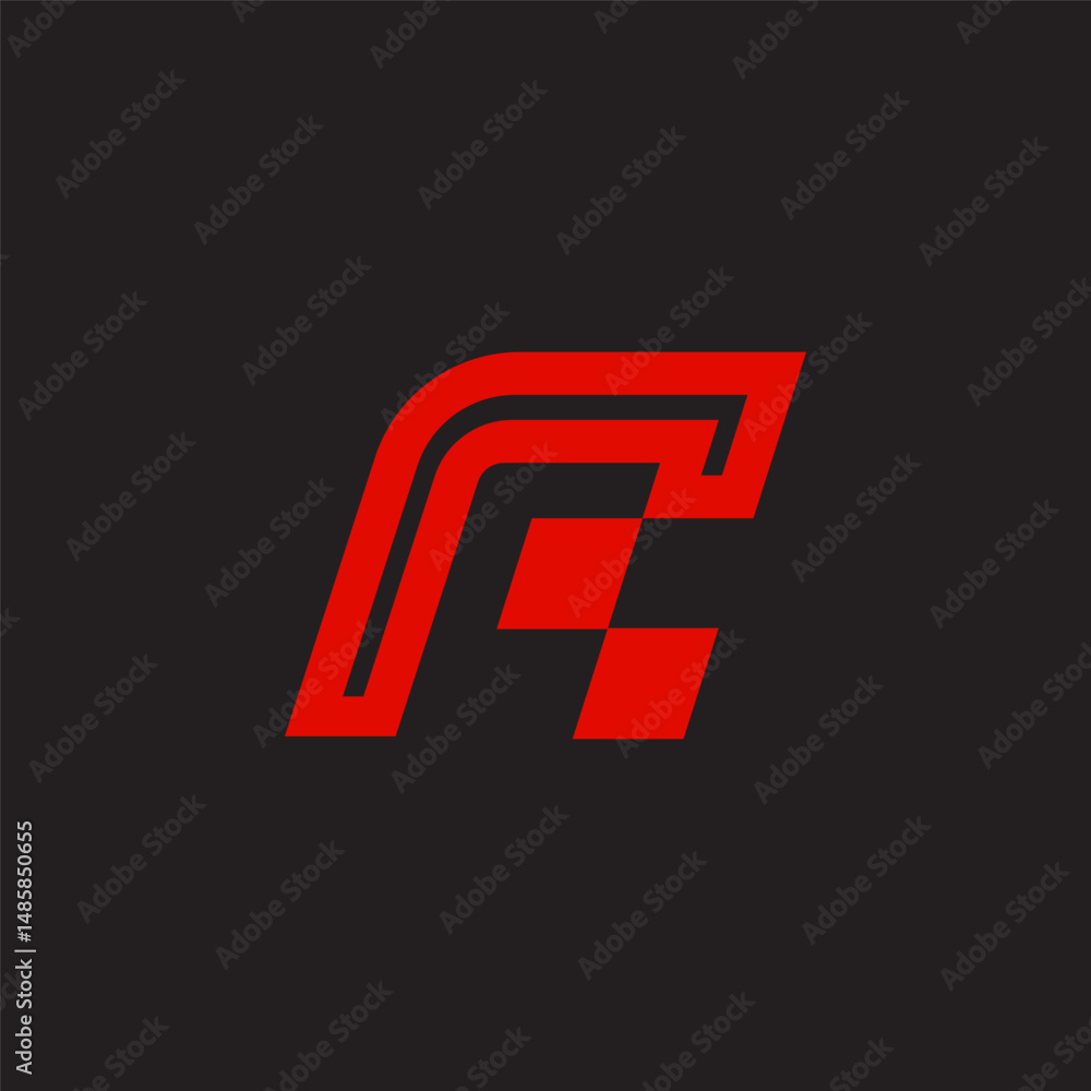 Obraz premium Modern Letter R Monogram Logo