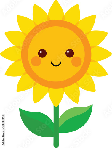 sunflower cartoon character