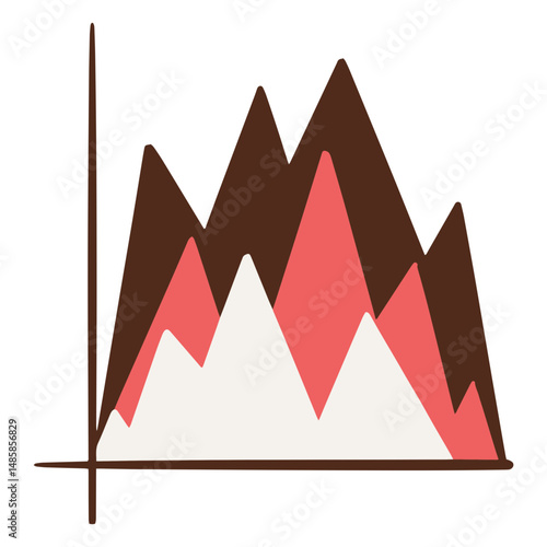 Area chart high school hand drawn element