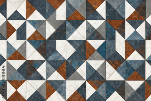 Geometric Triangle Tiles Pattern