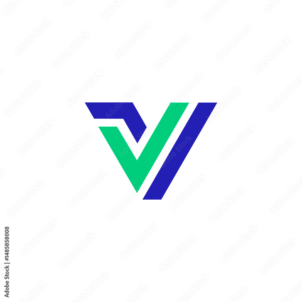 Modern Letter V Logo Modern Letter V Logo