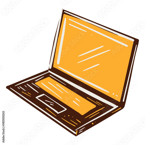 Laptop hand drawn