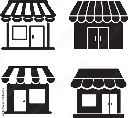 store font illustration of a house with a roof