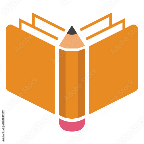 Pencil book side logo