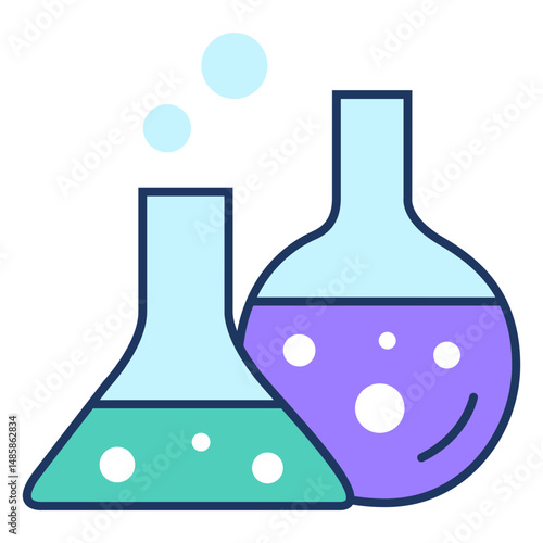 Chemistry tubes science icon