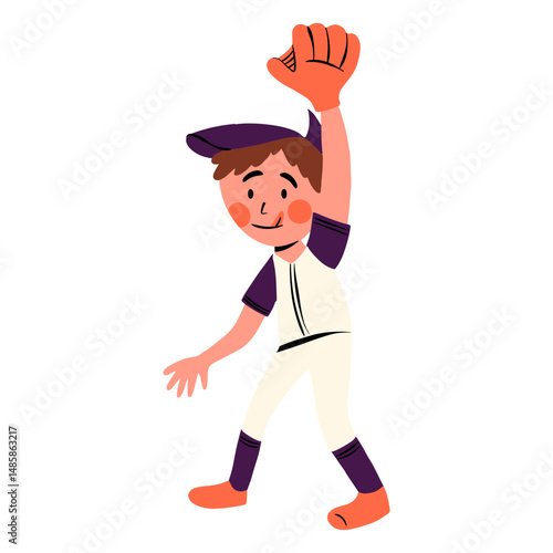 Boy playing baseball