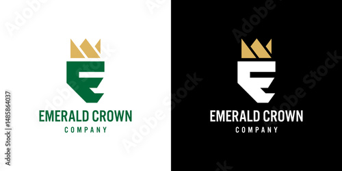 Cool Style Crown Company Logo Symbol, Abstract Royal King Crown Icon, Modern Luxury Brand Gold Element