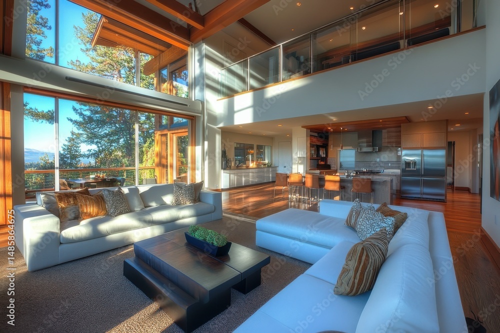 Fototapeta premium Modern Mountain Home Interior