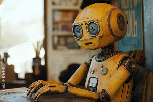 gold robot toy