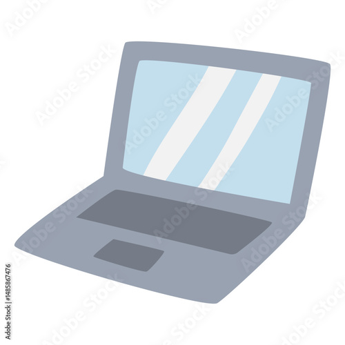 Flat design of a laptop