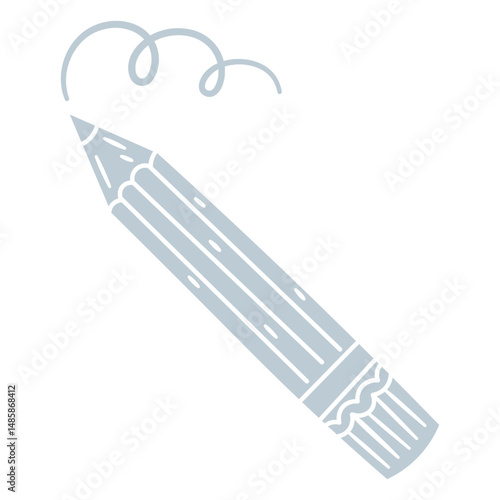 Drawing of a pencil on a piece of paper