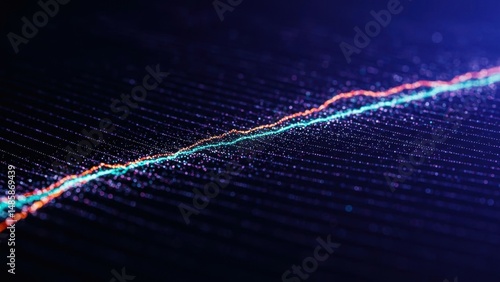 Abstract glowing data flow background