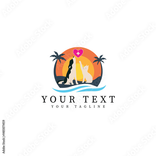 Pet shop logo template