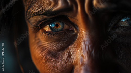 A woman is crying in quiet distress