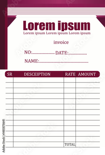 invoice forms design vector templates