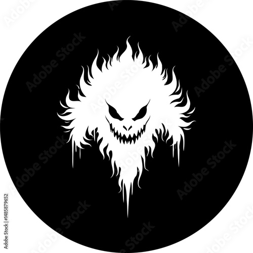 Spectral visage encapsulated in darkness: an evocative monochrome representation