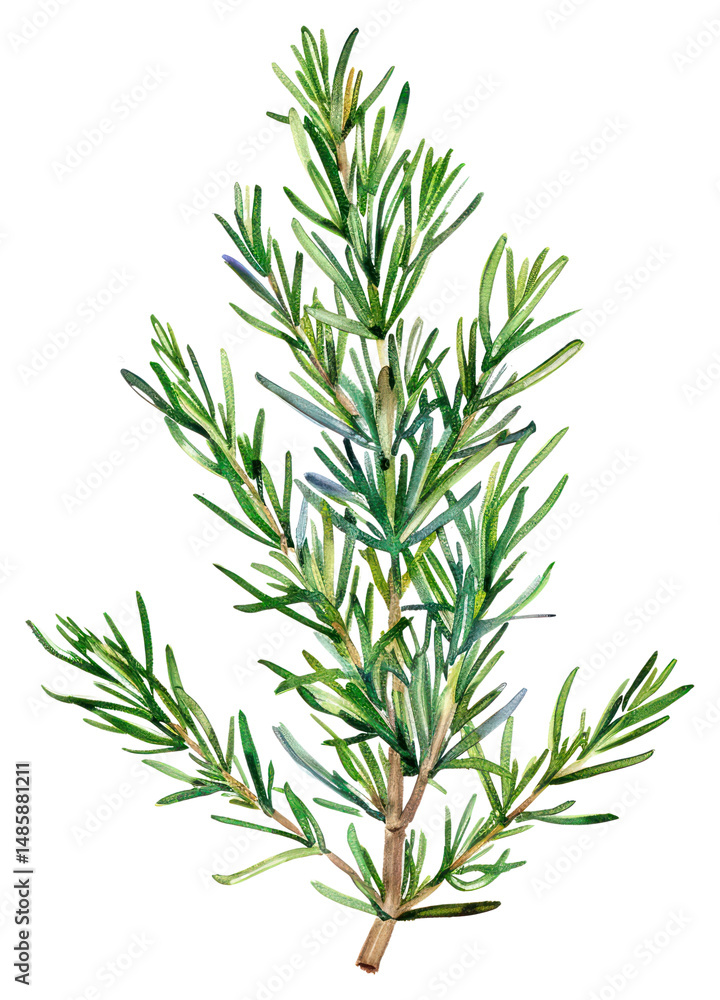 Fototapeta premium PNG Botanical rosemary herb illustration