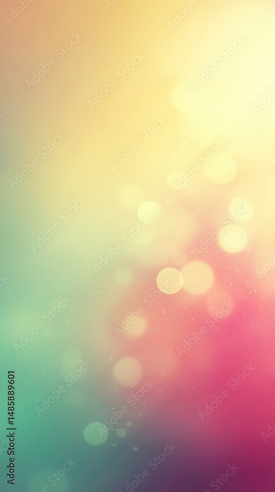 Naklejka premium Soft and Dreamy Gradient Background with Blurry Lights and Colorful Bokeh Effects for Creative and Artistic Projects