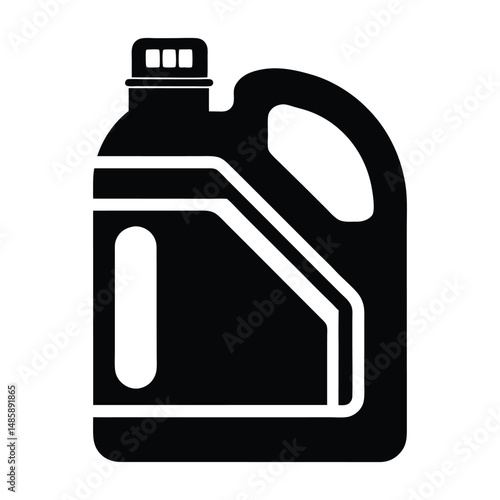 a motor oil container isolated silhouette.
