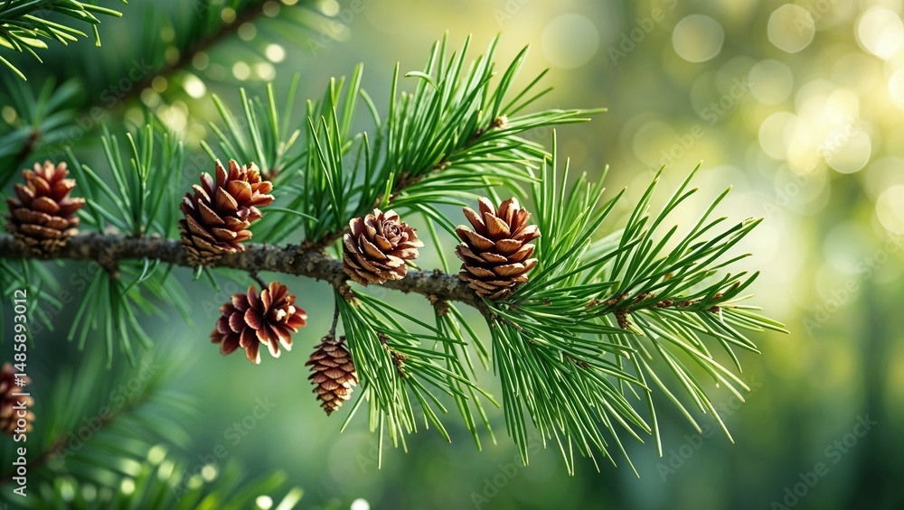 Pine cones on a branch, pine tree beach vibe pine tree background. Pine cones on a branch, pine tree beach vibe pine tree background.