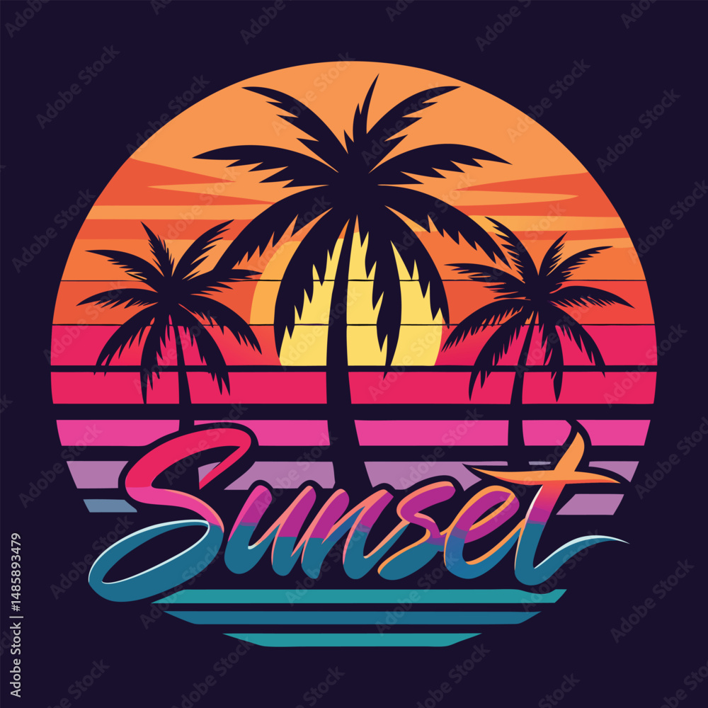 Obraz premium tropical island with palm trees