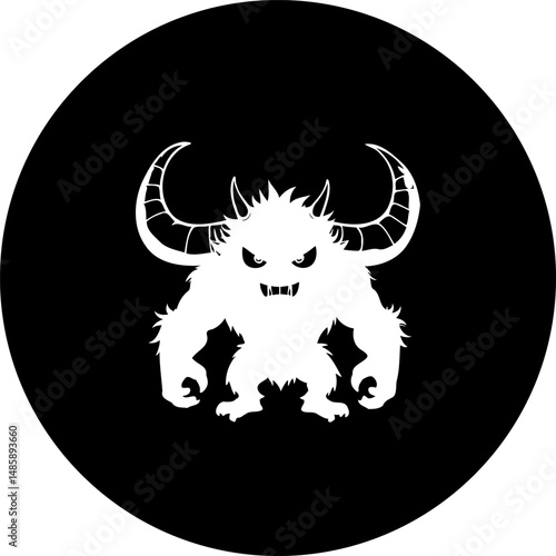 Mystical creature on black sphere, evoking folklore and imaginative realms