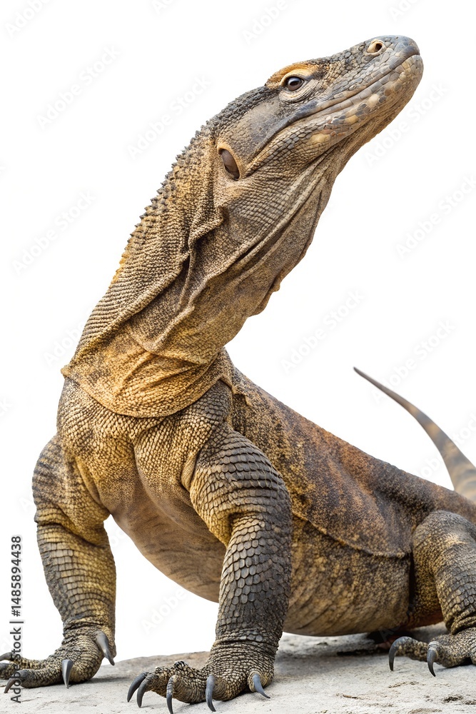 Obraz premium komodo dragon isolated on white background