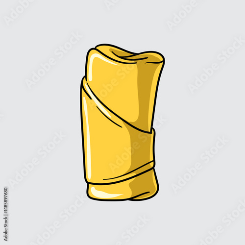 Spring roll simple isolated cartoon illustration with a light background