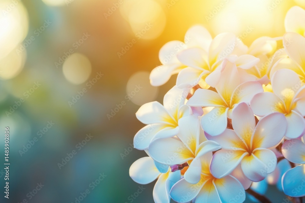 Plumeria Flowers in Sunlight Plumeria Flowers in Sunlight
