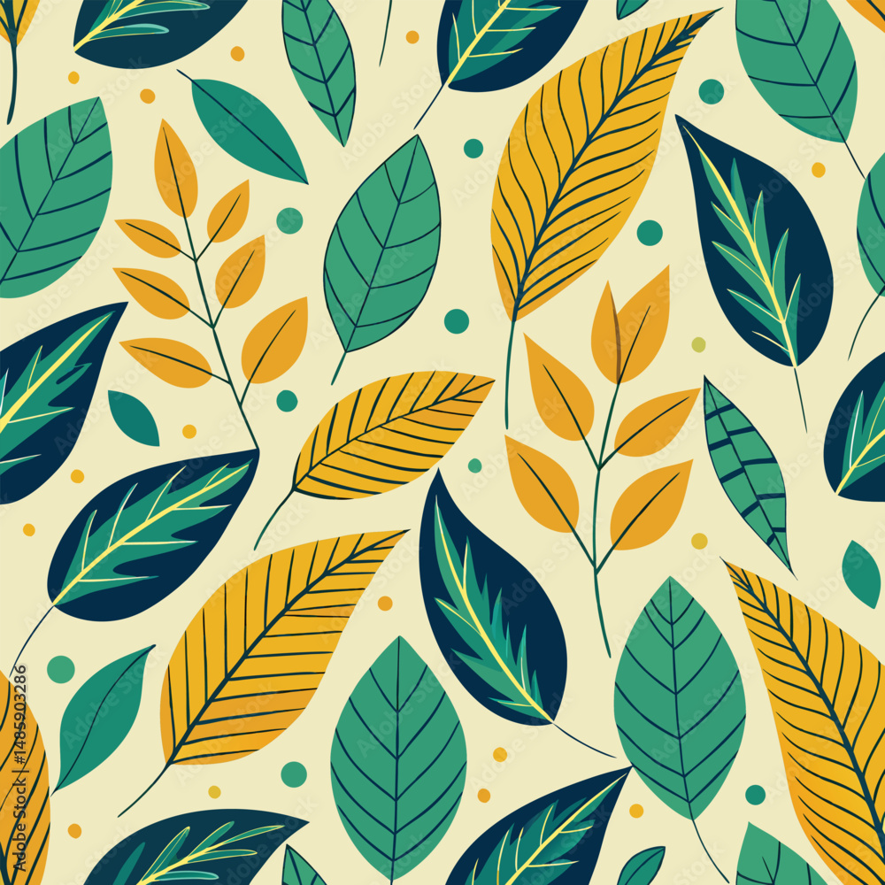 seamless pattern with leaves seamless pattern with leaves