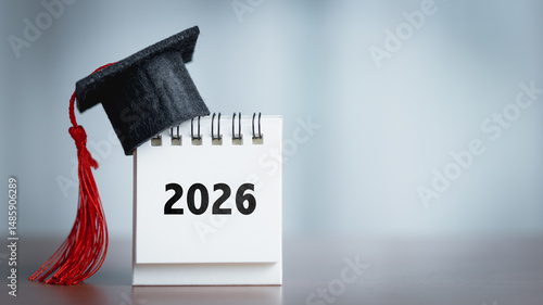 Graduation cap and 2026 cal...