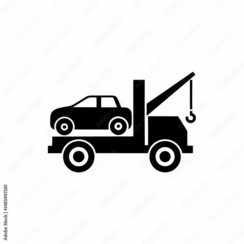 creative details Tow truck, Car towing icon vector illustration creative details Tow truck, Car towing icon vector illustration