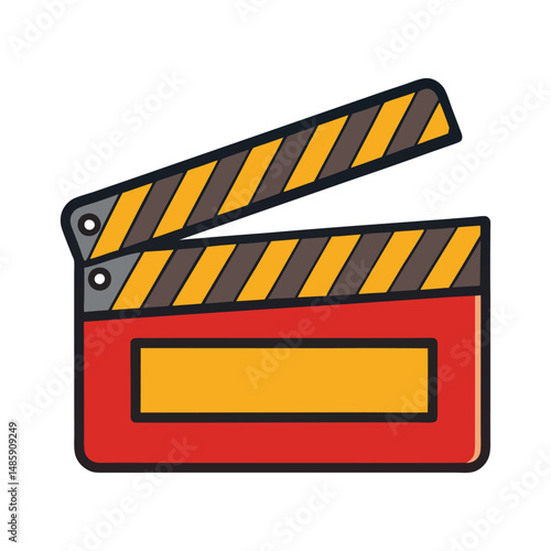clapboard movie action object vector