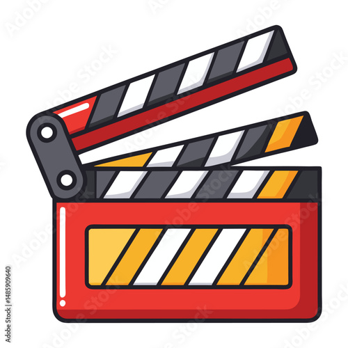 clapboard movie action object vector