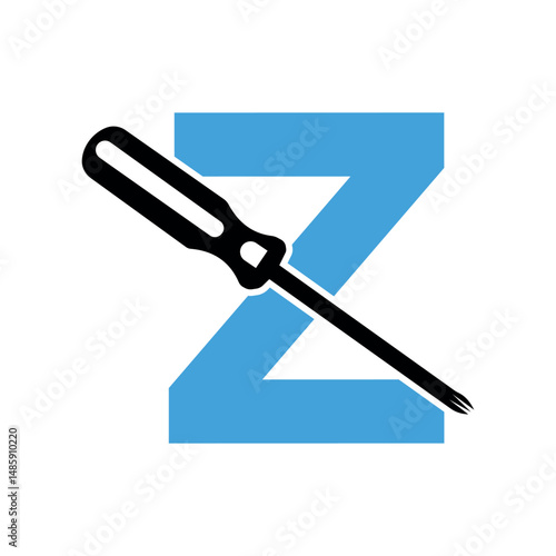Electrical tools Logo combine with letter Z vector template