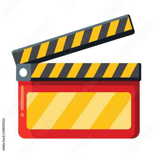 clapboard movie action object vector