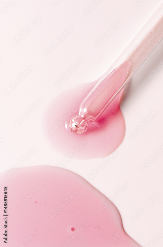 A sample of a moisturizing gel or serum for the skin. White background A sample of a moisturizing gel or serum for the skin. White background