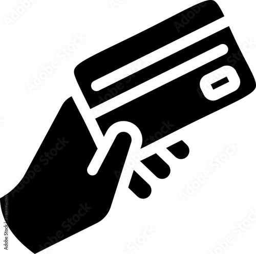 Credit card payment icon. Silhouette style.