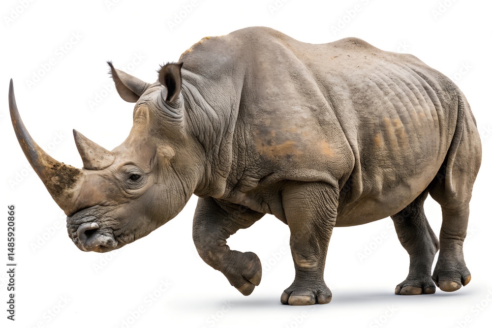 Fototapeta premium Rhinoceros isolated on white background