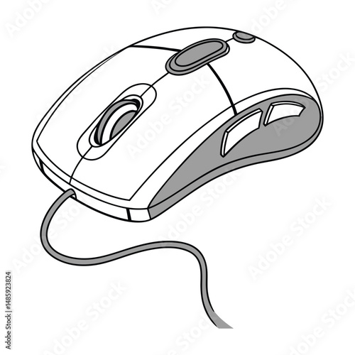 computer mouse on white background