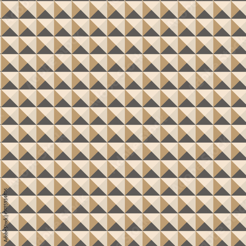 An Isometric 3D Pyramid Grid Textured Surface Pattern Design