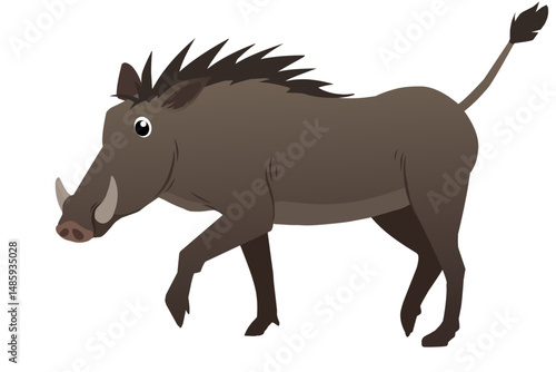 Simple yet cool warthog vector for your design projects.